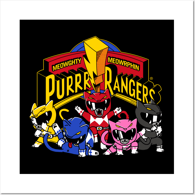 Purrr Rangers Cat Shirt Wall Art by vo_maria